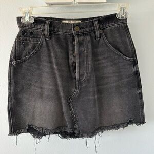 Black Denim Skirt